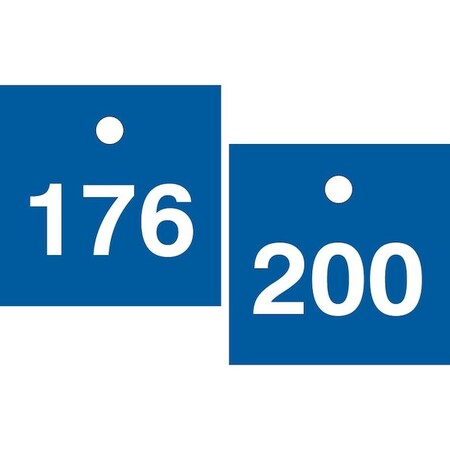 Accuform Numbered Safety Tags, HS-Laminate, 3 in W, 25 PK TDY248BU